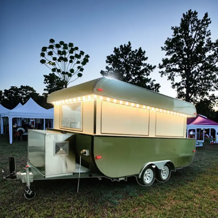 Customizable Boat Food Trailer - Multi-Cuisine Street Kitchen