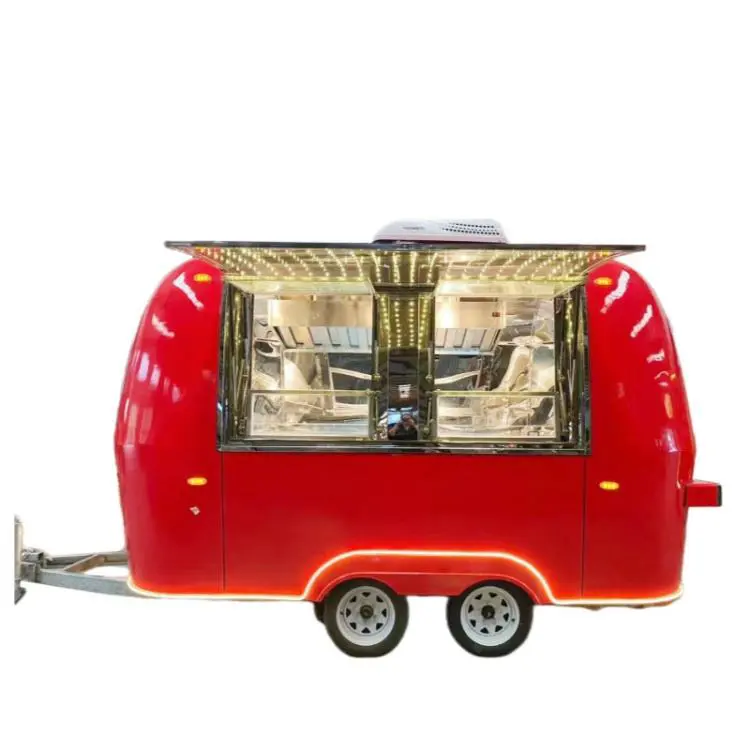 Stainless Steel Mobile Food Truck & Coffee Bakery Trailer