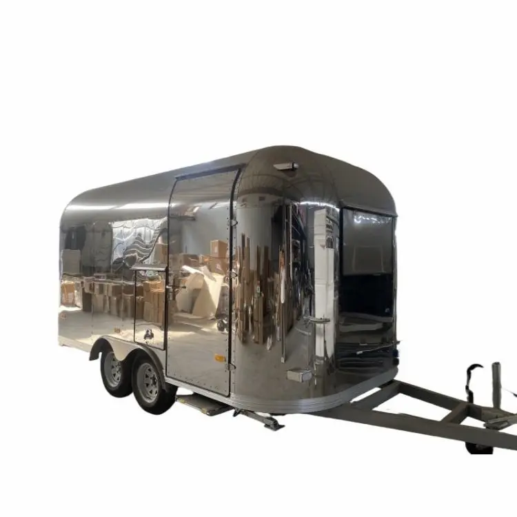 Stainless Steel Food Trailer | Fast Food Truck for Outdoor Restaurant