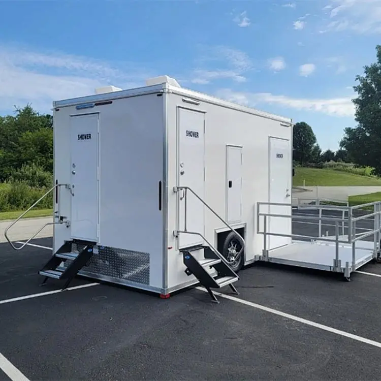 Eco-Friendly Portable Luxury Restroom Trailer for Outdoor Use